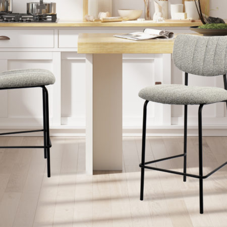 Barstoel 'Antura' Stof Lichtgrijs (2 per doos)