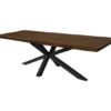 HSM Collection-Rechthoekige Tuintafel-180x90x76-Naturel/Zwart-Teak/Metaal