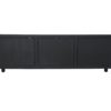 Tv meubel 3 deurs - 160x42x55 Zwart - Teak Veneer