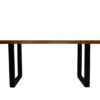 Rechthoekige eettafel Melbourne - 160x90x77 - mangohout/metaal