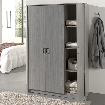 Kledingkast 'Ray' 3 deuren Grijze eik (2c)