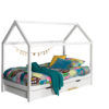 Wit DALLAS bed (90x200) en bijhorend rolbed.