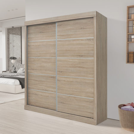 Kledingkast 'Mike' 2 schuifdeuren Sonoma (3c)
