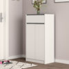 Schoenenkast 'Lilly' 2 deuren en 1 lade Wit (1c)