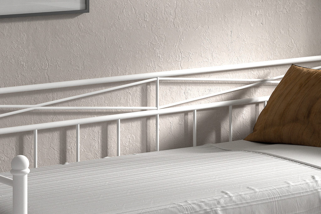 Bed 'Sablo' 90x200 met lattenbodem Wit (1c) - Afbeelding 2