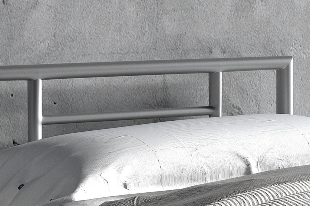 Bed 'Sandro' 90x200 met lattenbodem Grijs  (2c) - Afbeelding 2