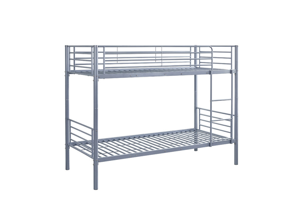 Stapelbed 'Sammy' 90x200 Splitsbaar Metaal Lichtgrijs (1c) - Afbeelding 2