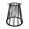 Trapezium eettafel poot - 70x40x72 - zwart - metaal - Afbeelding 2