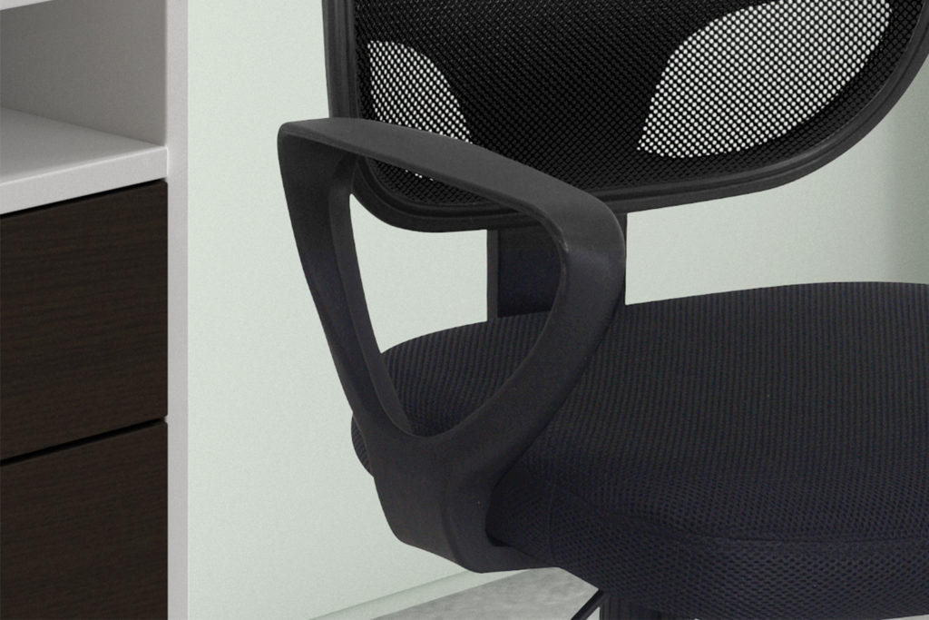 Bureaustoel 'Hippa' Mesh Zwart (1c) - Afbeelding 2