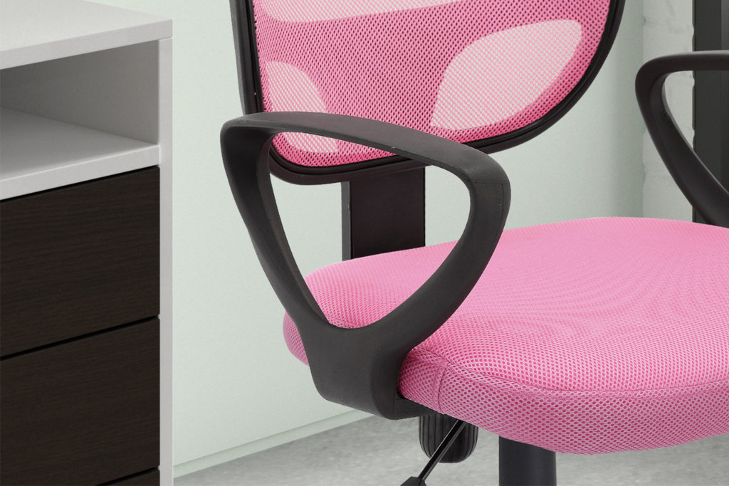 Bureaustoel 'Hippa' Mesh Roze(1c) - Afbeelding 2