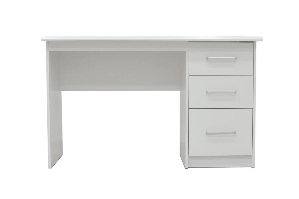 Bureau 'Mateo' 3 lades Wit (1c) - Afbeelding 2