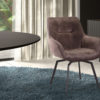 Stoel 'Modest' Draaibaar Fluweel Taupe (1 per doos) - Afbeelding 2