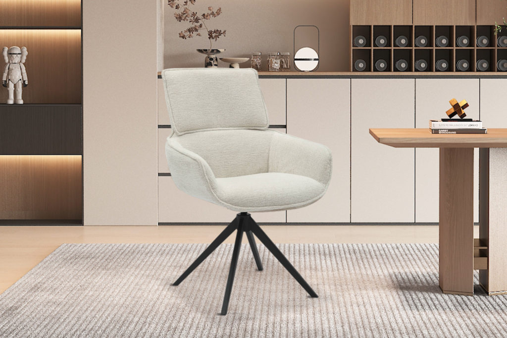 PROMO - Stoel 'Arasa' Draaibaar Beige (1 per doos) - Afbeelding 2