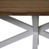 Rechthoekige tafel tuin - 180x90x76 - Naturel/wit - Teak/metaal - Afbeelding 2