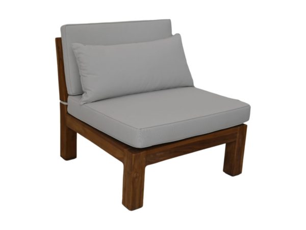 Tuin loungeset Aruba 8-delig + salontafel (incl. kussens) - wit - Teak - Image 2