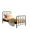 Deze BRONXX-combinatie bestaat uit het zwarte BRONXX bed (90x200cm) met het bijhorende nachtkastje in het zwart. - Afbeelding 2