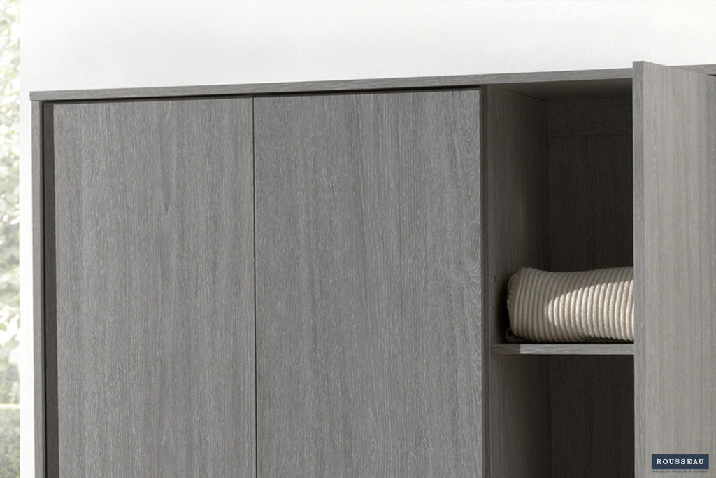 Kledingkast 'Ray' 3 deuren Grijze eik (2c) - Afbeelding 2