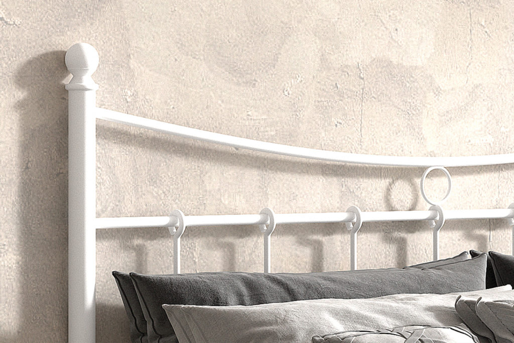 Bed 'Sacha' 140x200 met lattenbodem Wit (2c) - Afbeelding 2