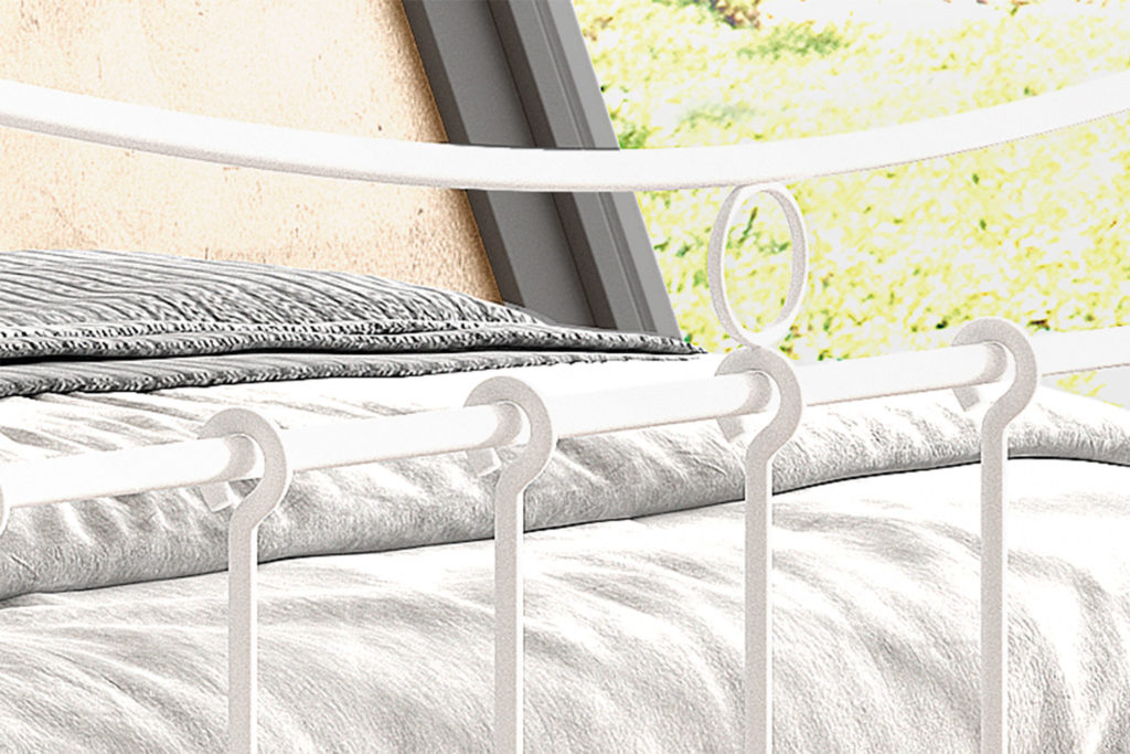 Bed 'Sacha' 140x200 met lattenbodem Wit (2c) - Afbeelding 3
