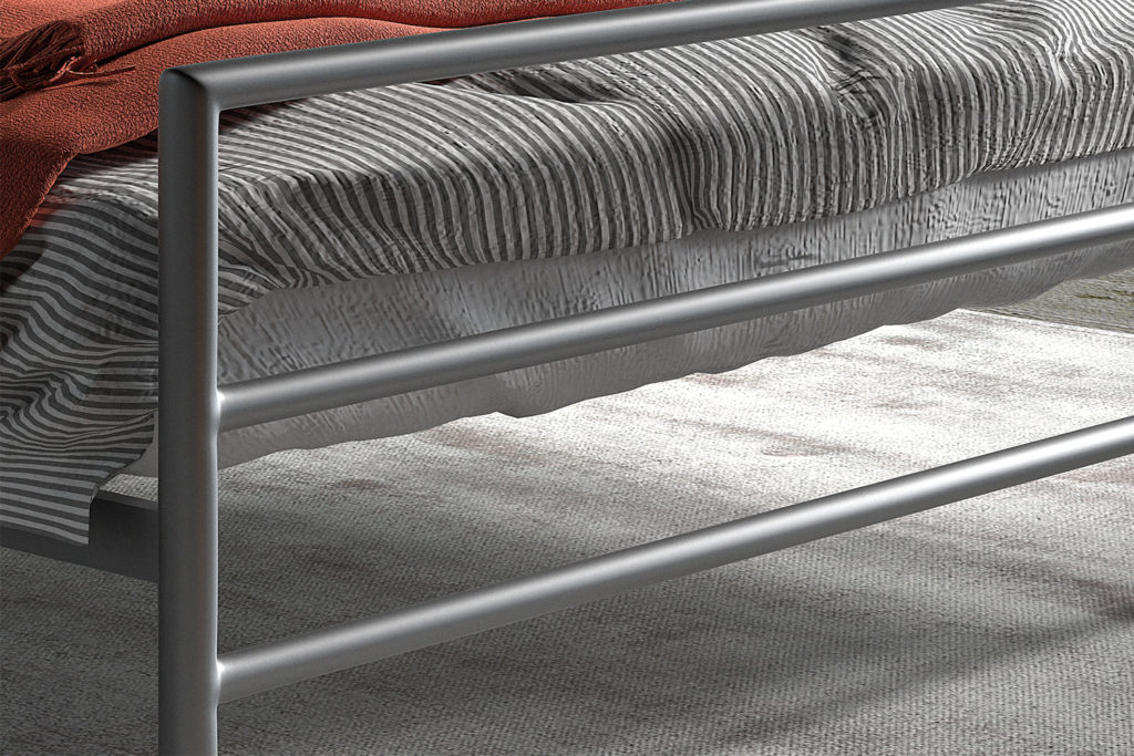 Bed 'Sandro' 160x200 met lattenbodem Grijs (2c) - Afbeelding 3