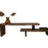 TV-Meubel - 140x40x46 - naturel - Mangohout/metaal - Afbeelding 3