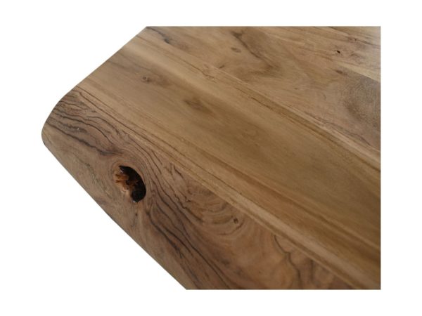 Rechthoekige tafel Soho luxe - 260x100x76 - Naturel/zwart - Acacia/metaal - Image 3