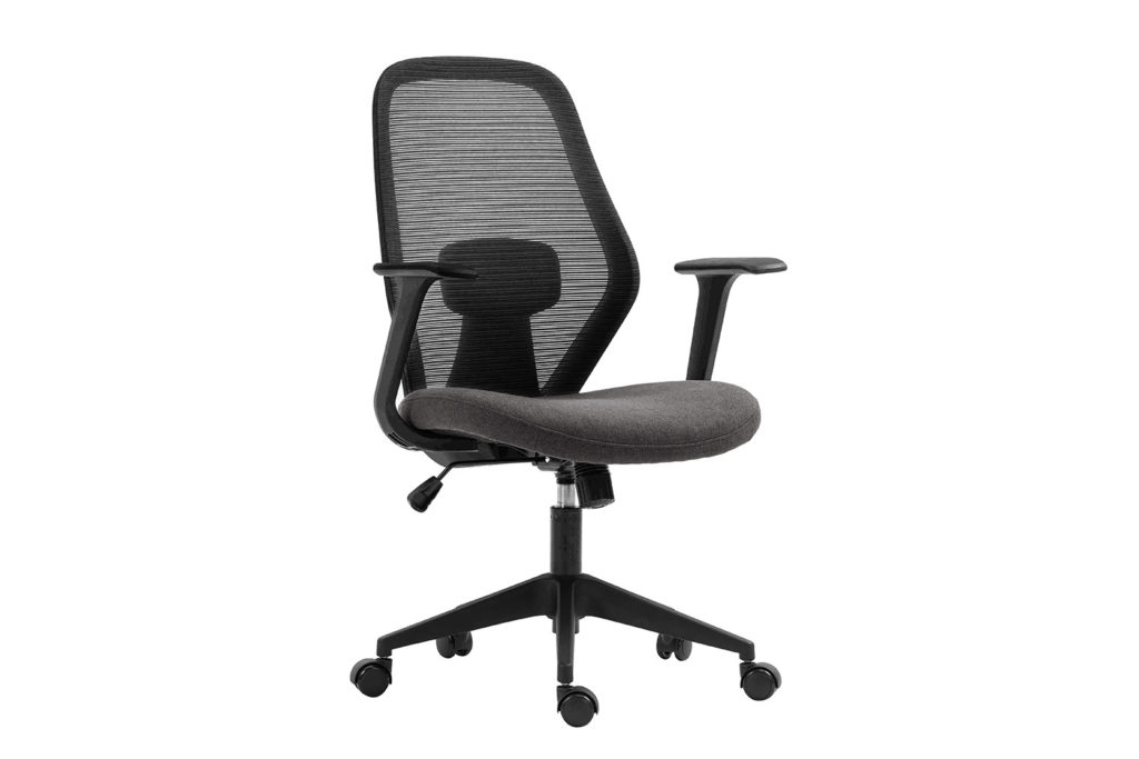 Bureaustoel 'Claude' Mesh Zwart/Grijs (1c) - Afbeelding 3