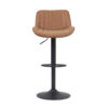 Barstoel 'Fenna' PU Cognac (2 per doos) - Afbeelding 3