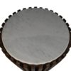 HSM Collection-Ronde Bijzettafel-ø60x60-Bruin/Wit-Mango/Marmer - Afbeelding 3