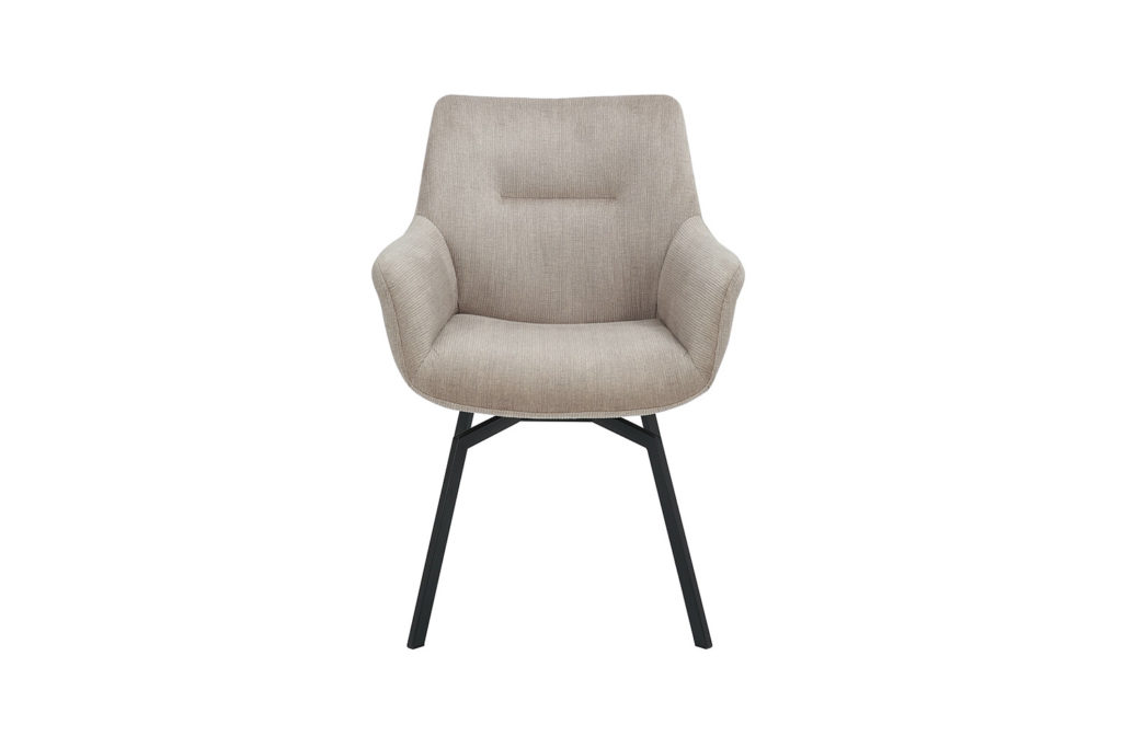 Stoel 'Modest' Draaibaar Ribfluweel Beige (1 per doos) - Afbeelding 3