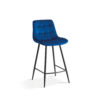 Barstoel 'Juta' Fluweel Blauw (2 per doos) - Afbeelding 3