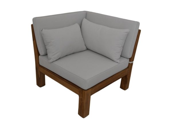 Tuin loungeset Aruba 8-delig + salontafel (incl. kussens) - wit - Teak - Image 3