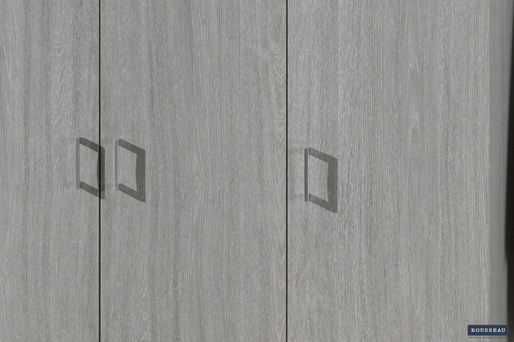 Opbergkast 'Ray' 3 deuren en 4 legplanken Grijze eik (2c) - Afbeelding 3