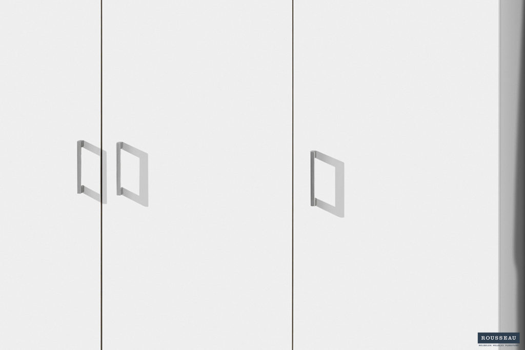 Opbergkast 'Ray' 3 deuren en 4 legplanken Wit (2c) - Afbeelding 3