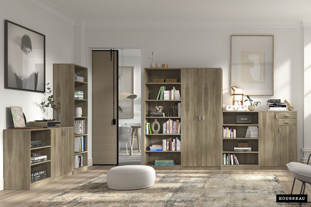 Opbergkast 'Space' 2 deuren en 4 legplanken Sonoma (1c) - Afbeelding 3