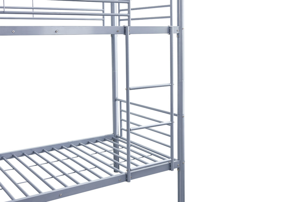 Stapelbed 'Sammy' 90x200 Splitsbaar Metaal Lichtgrijs (1c) - Afbeelding 4