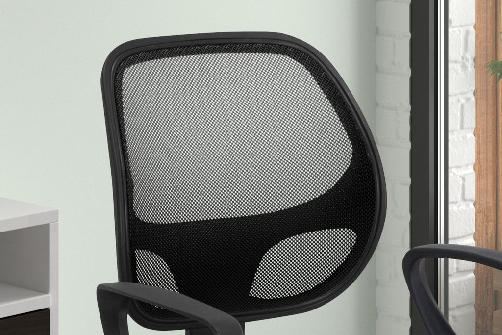 Bureaustoel 'Hippa' Mesh Zwart (1c) - Afbeelding 4