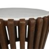 HSM Collection-Ronde Bijzettafel-ø60x60-Bruin/Wit-Mango/Marmer - Afbeelding 4