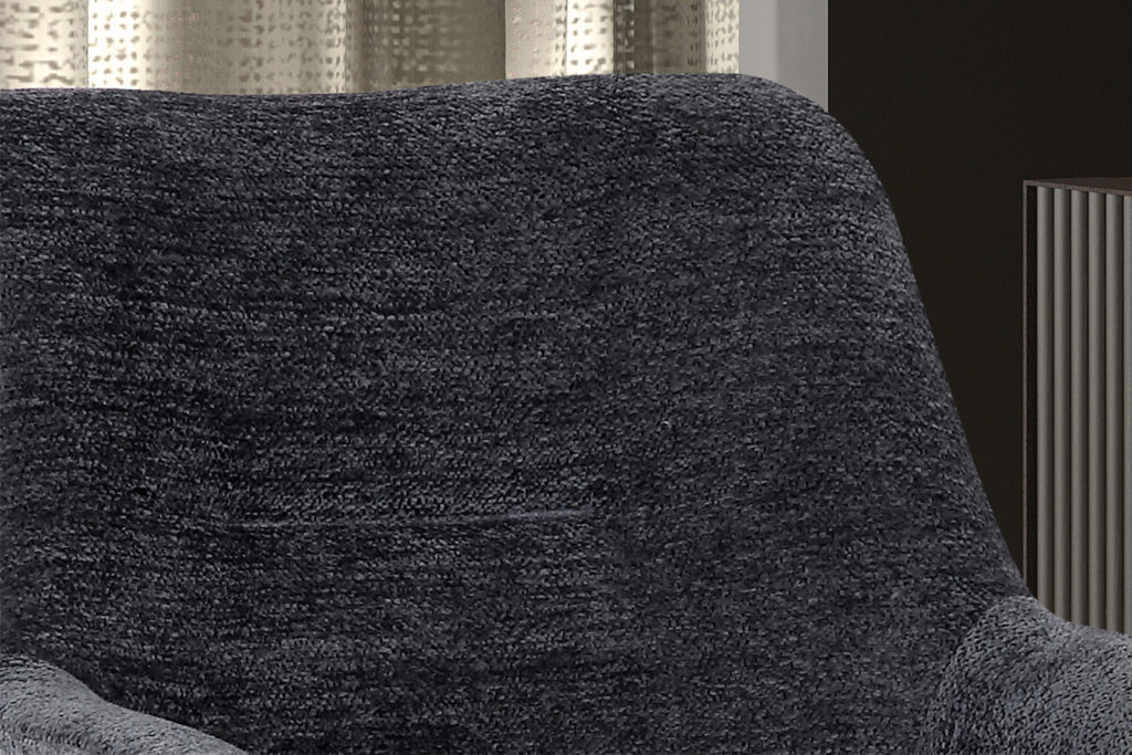 Stoel 'Modest' Draaibaar Stof Teddy Donkergrijs (1 per doos) - Afbeelding 4