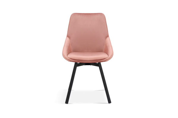 SALE - Stoel 'Mathias' Draaibaar Fluweel Roze (2 per doos) - Afbeelding 4