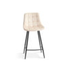Barstoel 'Juta' Fluweel Beige (2 per doos) - Afbeelding 4