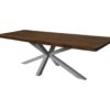 Rechthoekige tafel tuin - 180x90x76 - Naturel/wit - Teak/metaal - Afbeelding 4