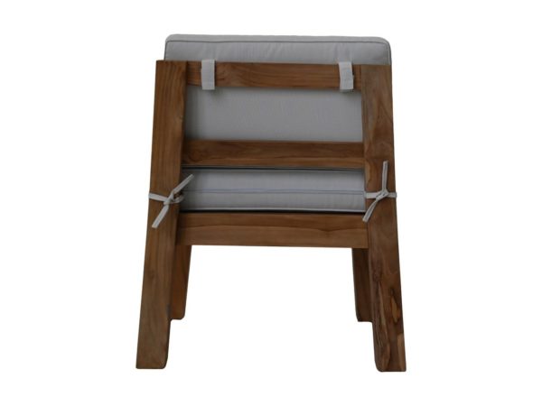 Tuinstoel Aruba incl. kussenset - 68x67x75 - Naturel/wit - Teak - Image 4