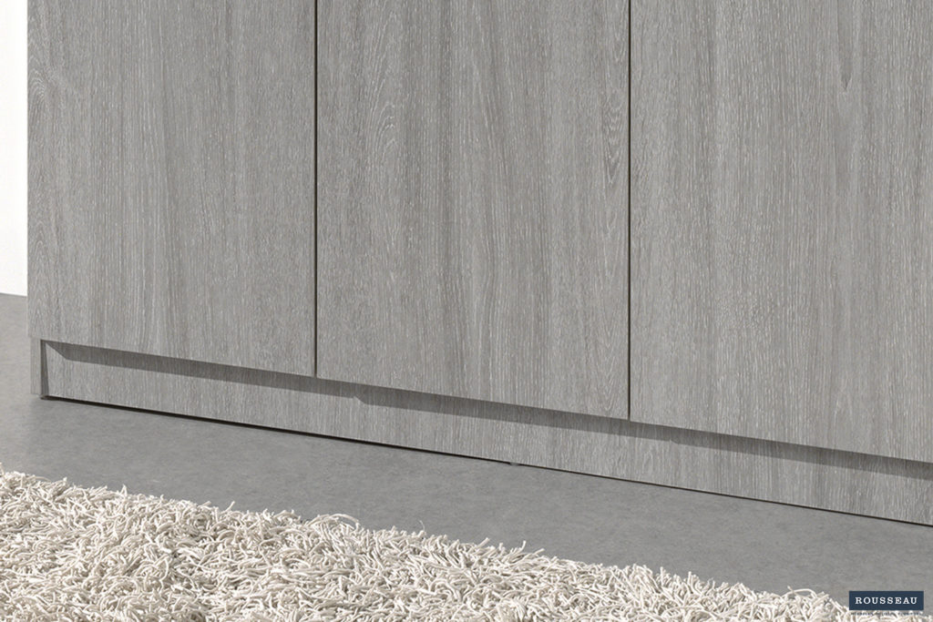 Opbergkast 'Ray' 3 deuren en 4 legplanken Grijze eik (2c) - Afbeelding 4