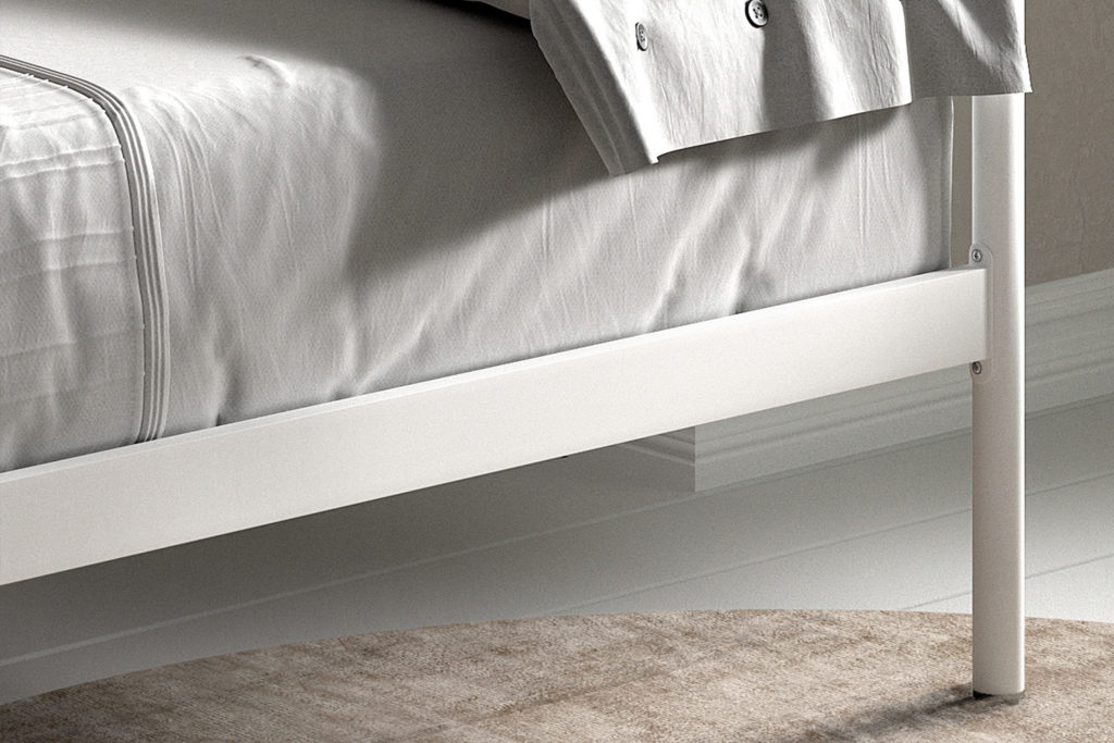 Bed 'Sablo' 90x200 met lattenbodem Wit (1c) - Afbeelding 4
