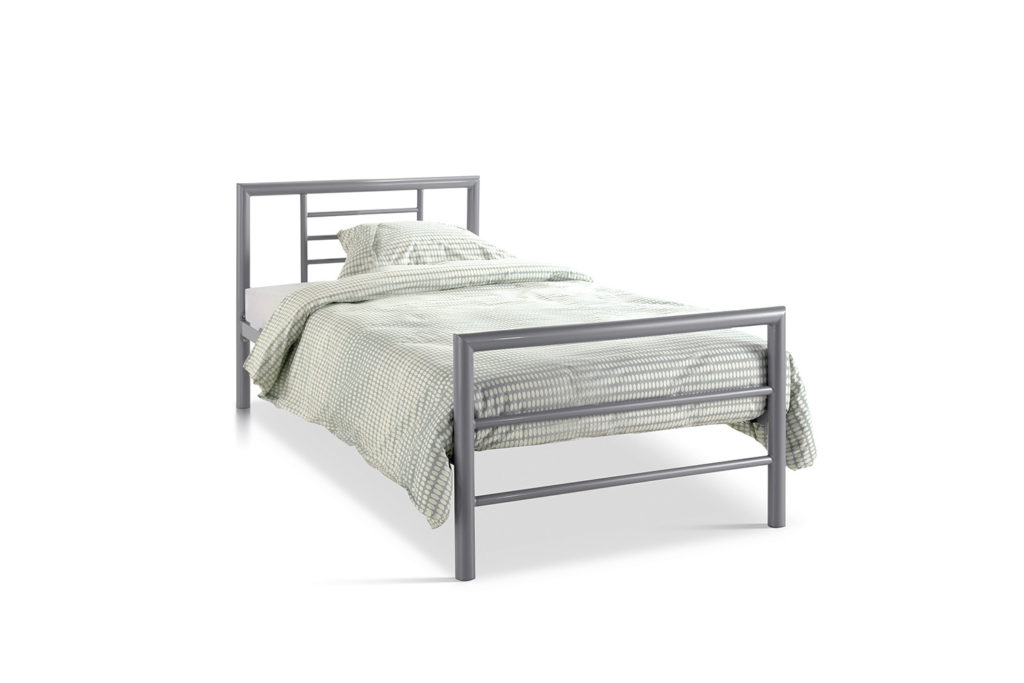 Bed 'Sandro' 90x200 met lattenbodem Grijs  (2c) - Afbeelding 5
