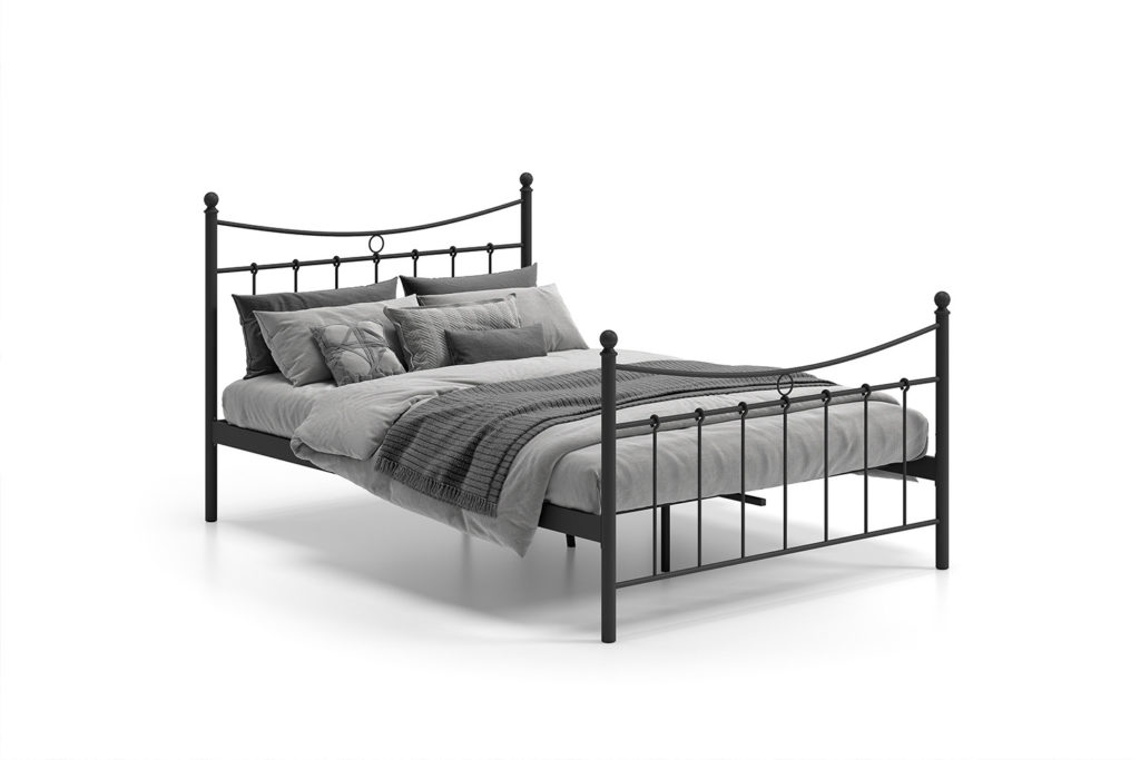 Bed 'Sacha' 140x200 met lattenbodem Zwart  (2c) - Afbeelding 5