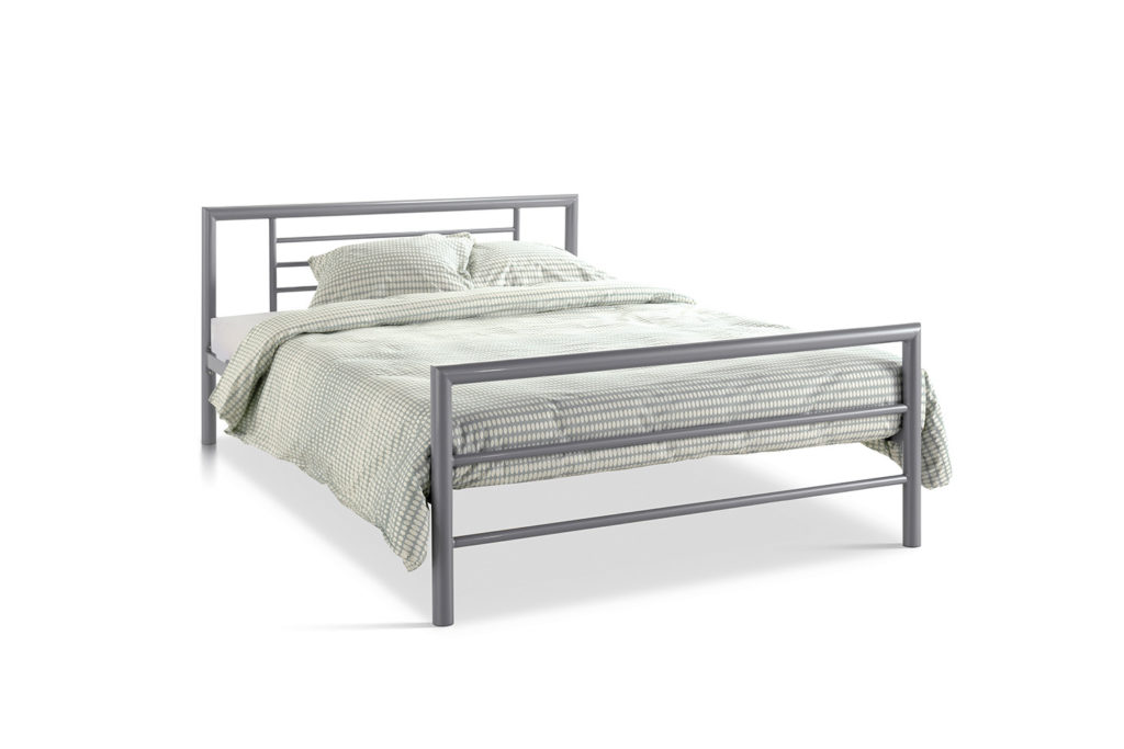 Bed 'Sandro' 140x200 met lattenbodem Grijs  (2c) - Afbeelding 5