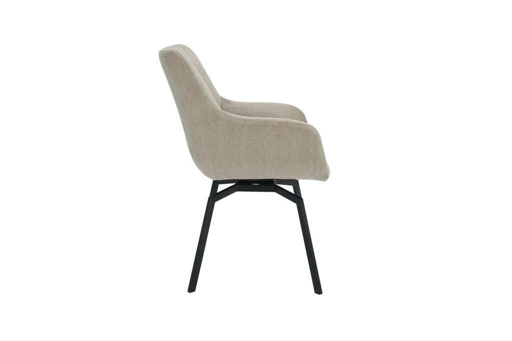 Stoel 'Modest' Draaibaar Ribfluweel Beige (1 per doos) - Afbeelding 5