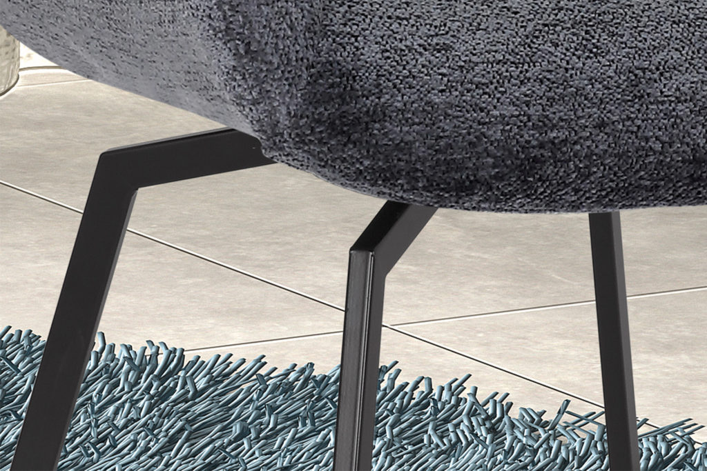 Stoel 'Modest' Draaibaar Stof Teddy Donkergrijs (1 per doos) - Afbeelding 5